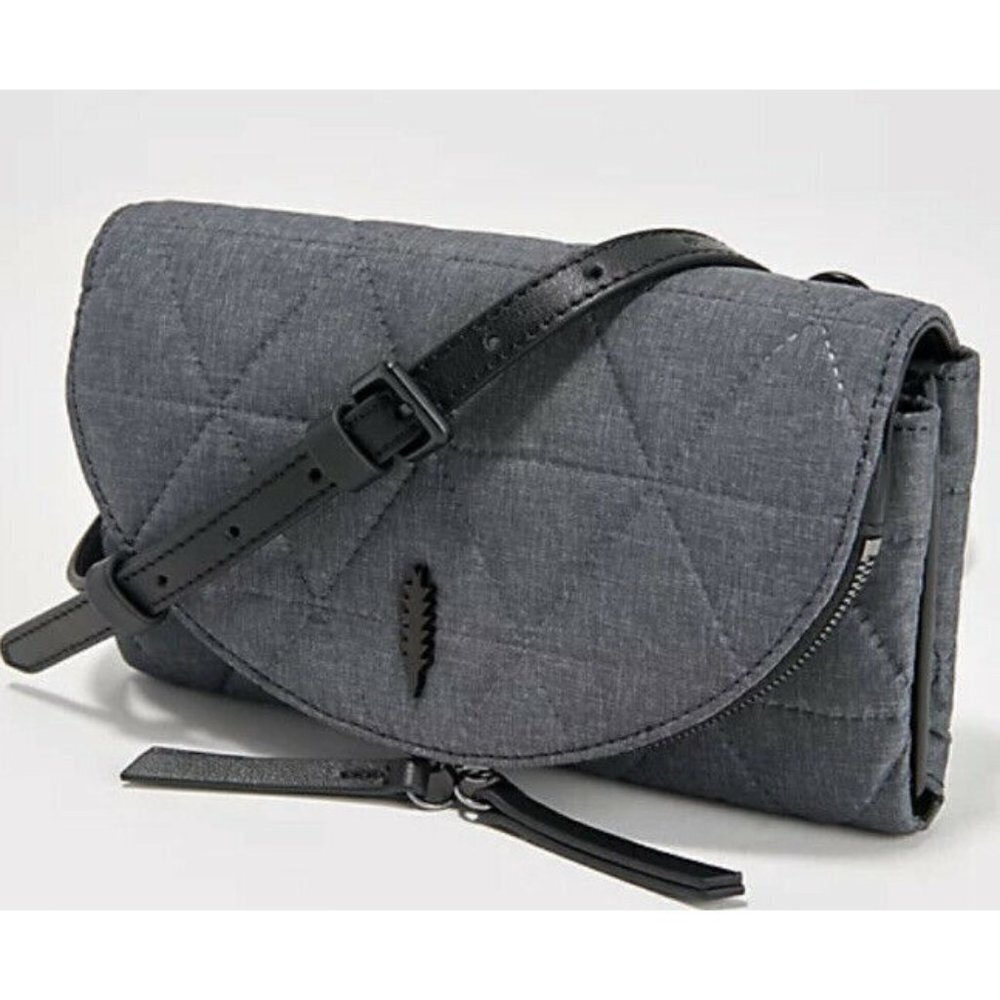 THACKER Quilted Nylon Crossbody -Nikki grey bag